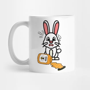 Cute bunny spilled a jar of honey Mug